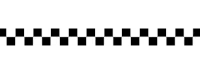 a black and white checkered line on a black background