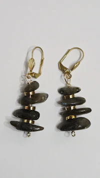 black labradorite dangle earrings